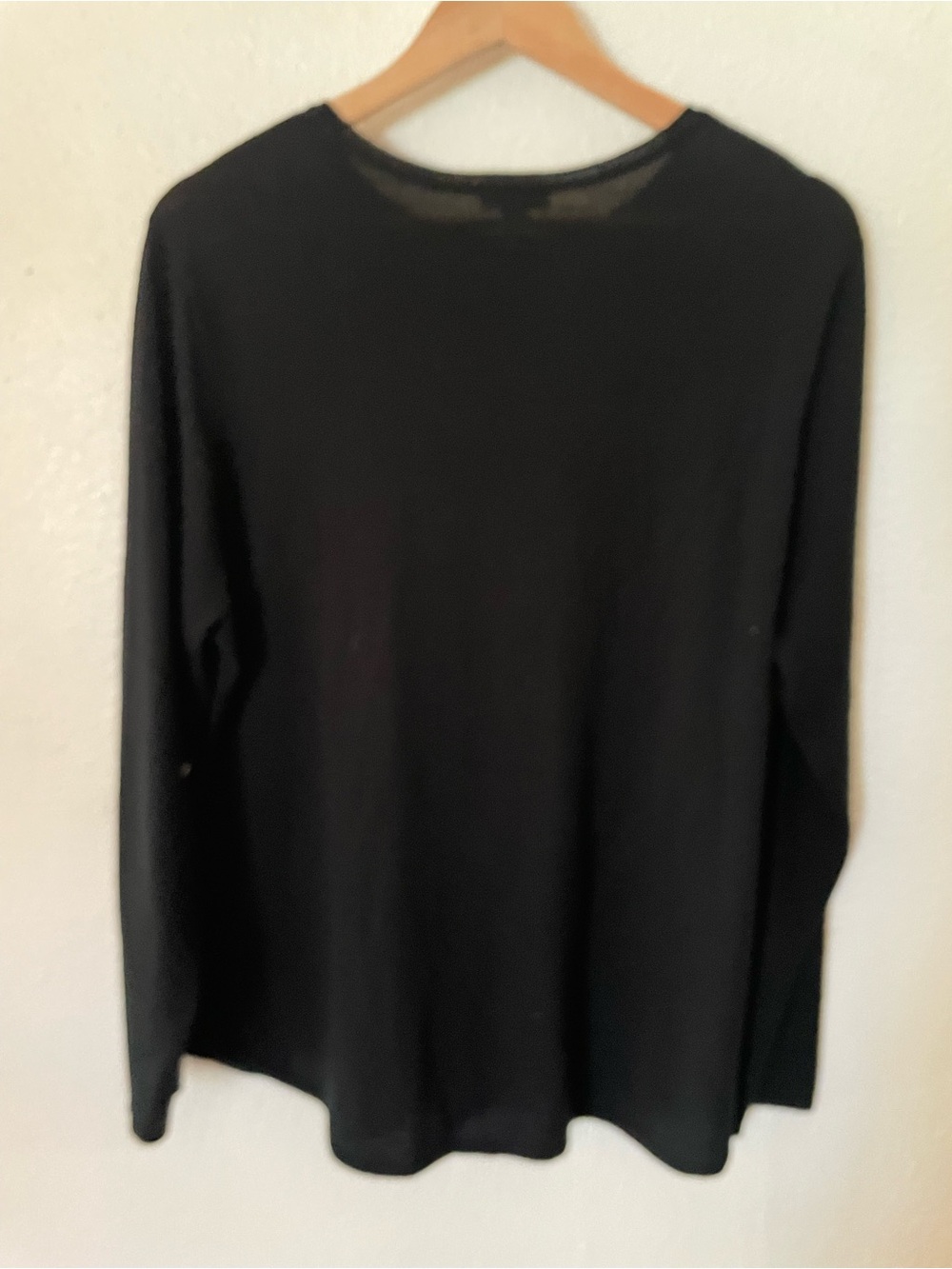 J. Jill Merino Wool Black Crew Neck Sweater Size XL - Picture 3 of 4